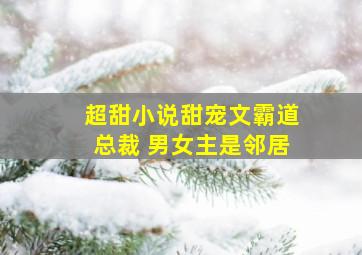 超甜小说甜宠文霸道总裁 男女主是邻居